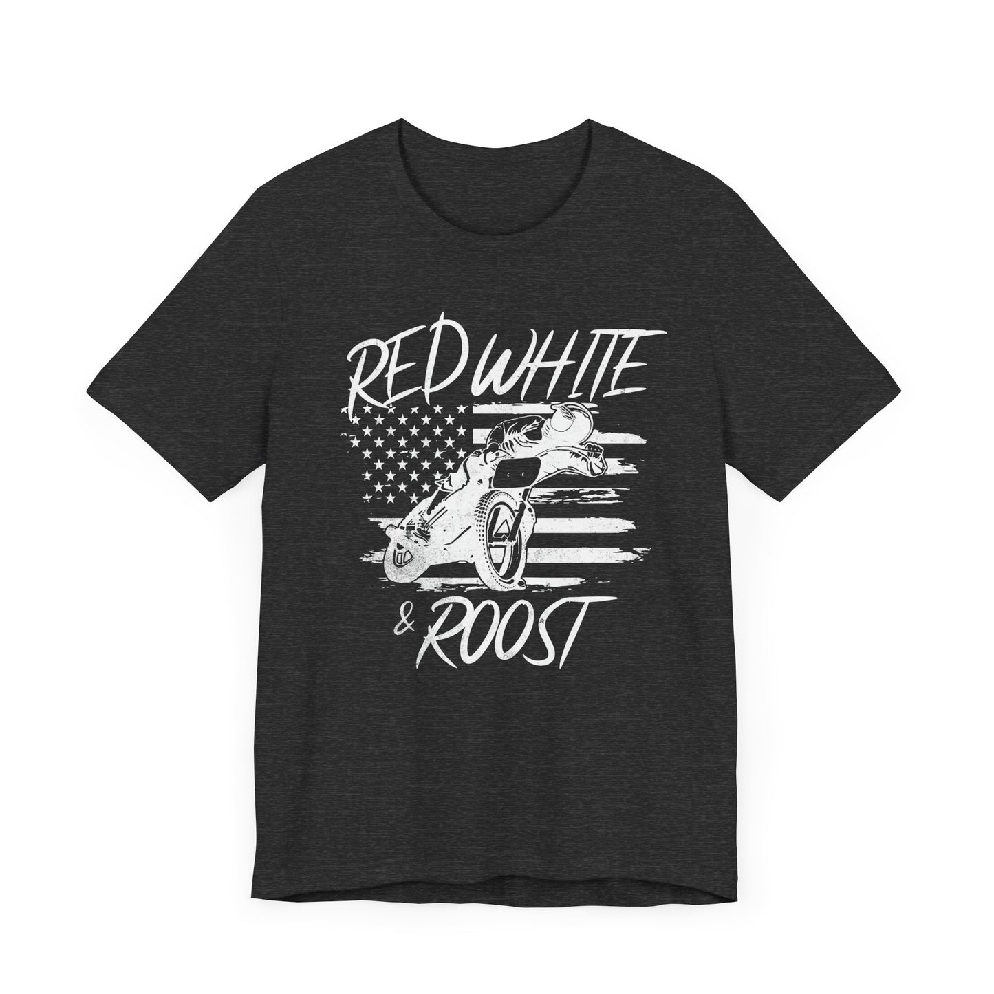 Red, White, & Roost Dirtbike T-Shirt