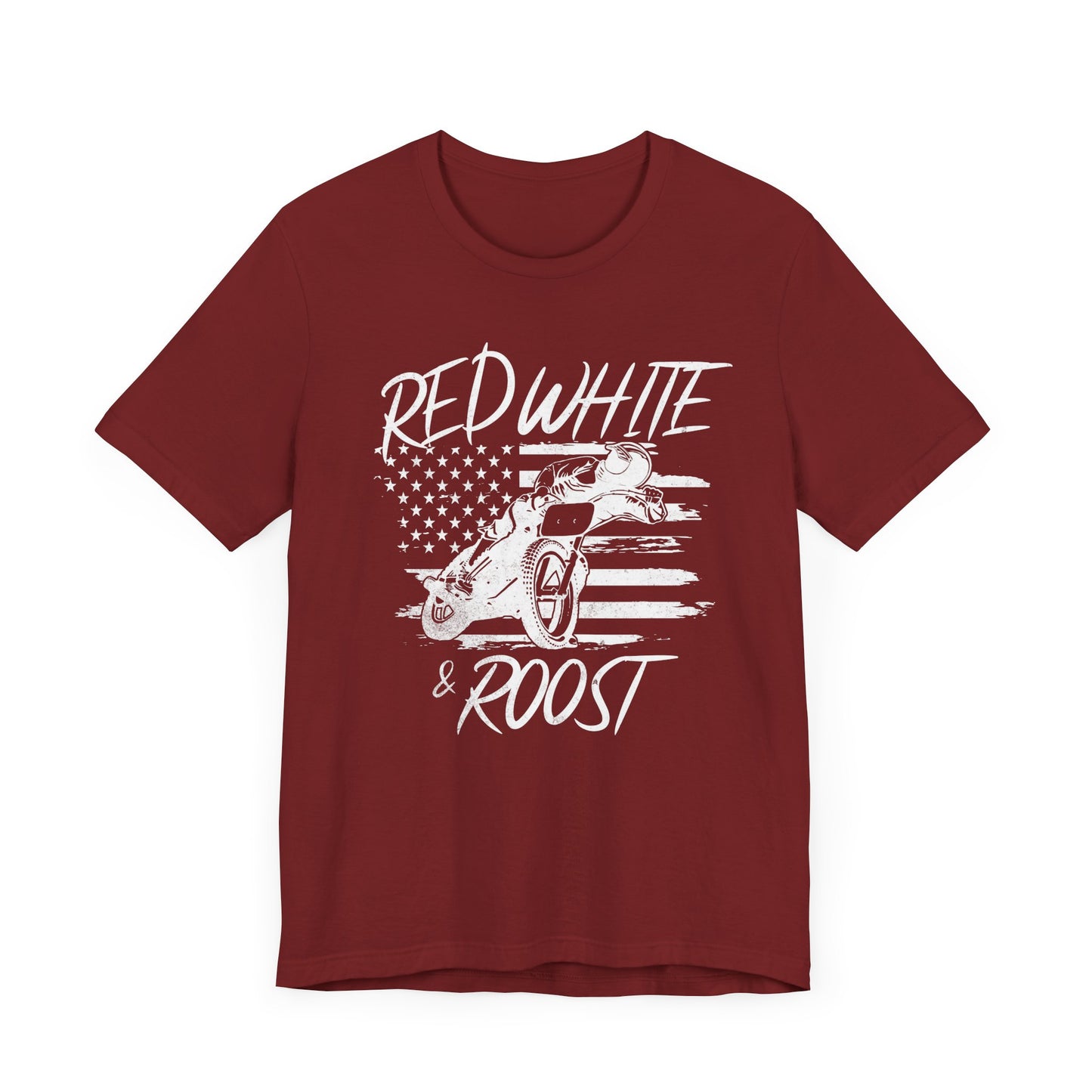 Red, White, & Roost Dirtbike T-Shirt