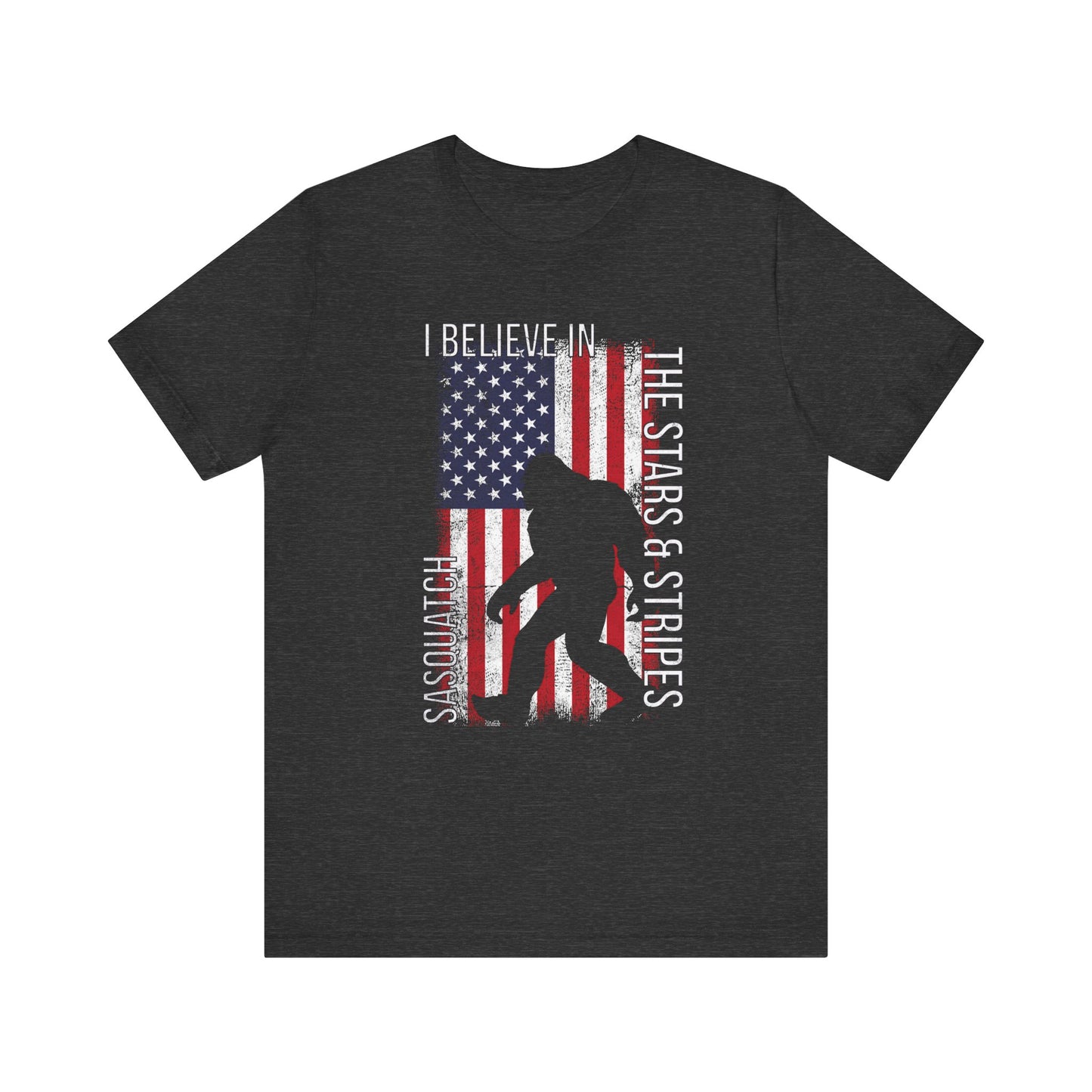 I Believe in Sasquatch Stars & Stripes T-shirt