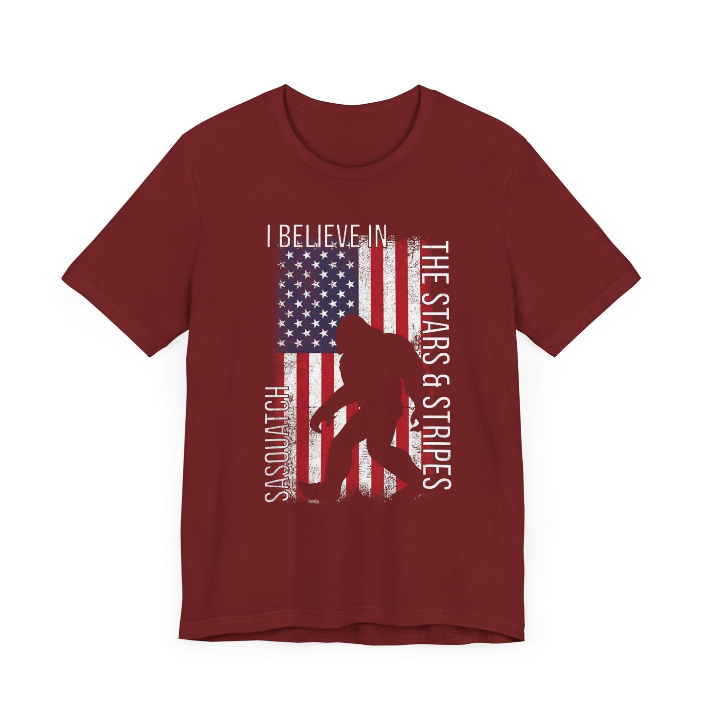 I Believe in Sasquatch Stars & Stripes T-shirt
