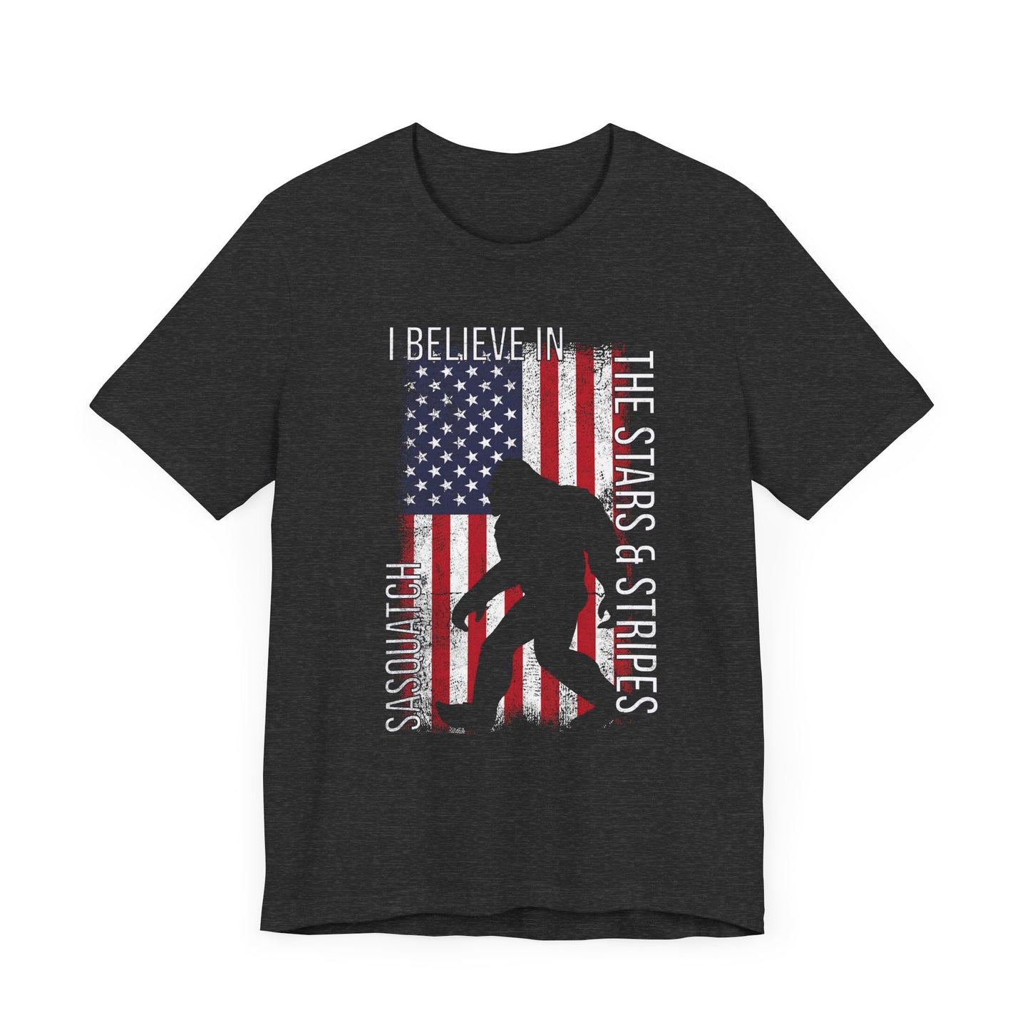 I Believe in Sasquatch Stars & Stripes T-shirt