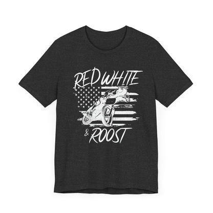 Red, White, & Roost Dirtbike T-Shirt