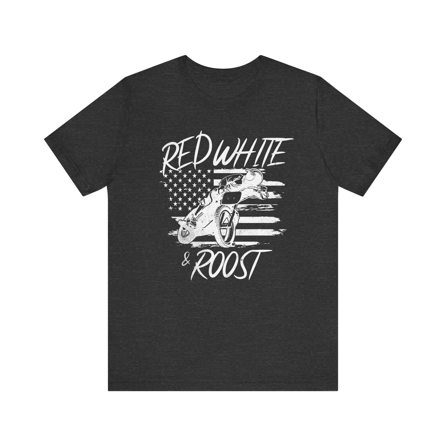 Red, White, & Roost Dirtbike T-Shirt